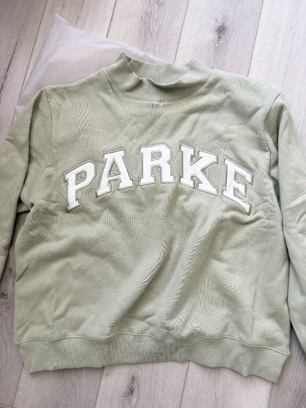 Seafoam Heritage Mockneck in L/XL - Parke Summerland Collection